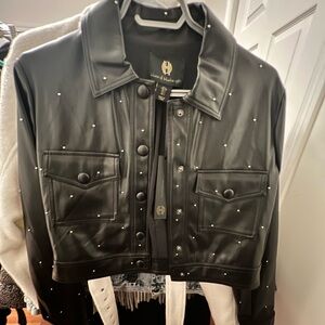 House of Harlow Black Studded Women's Jacket